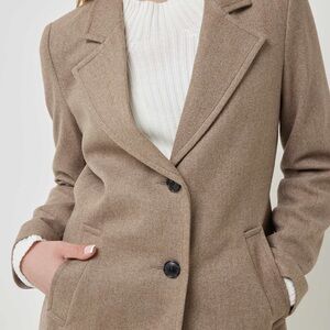NWOT Ardene Tan Blazer with Black Buttons